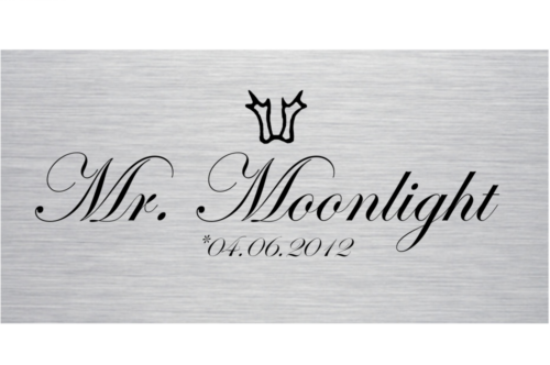 Spindschild Brandzeichen und Text