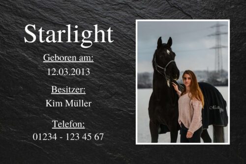 Boxenschild Stallschild Schieferoptik